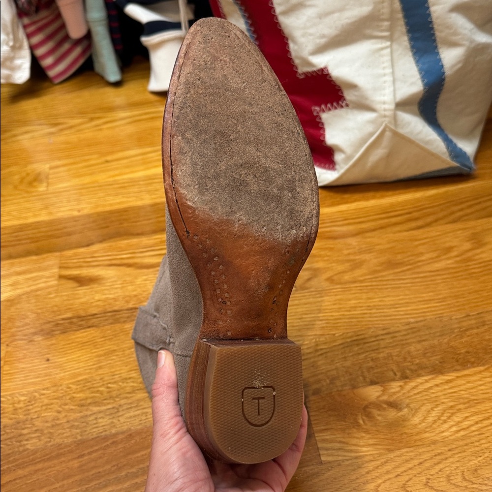 Tecovas Brown Suede Heeled Boots - Picture 5 of 5